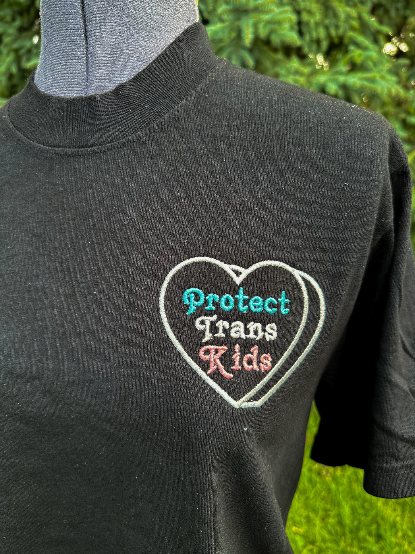 Protect Trans Kids Embroidered Tshirt